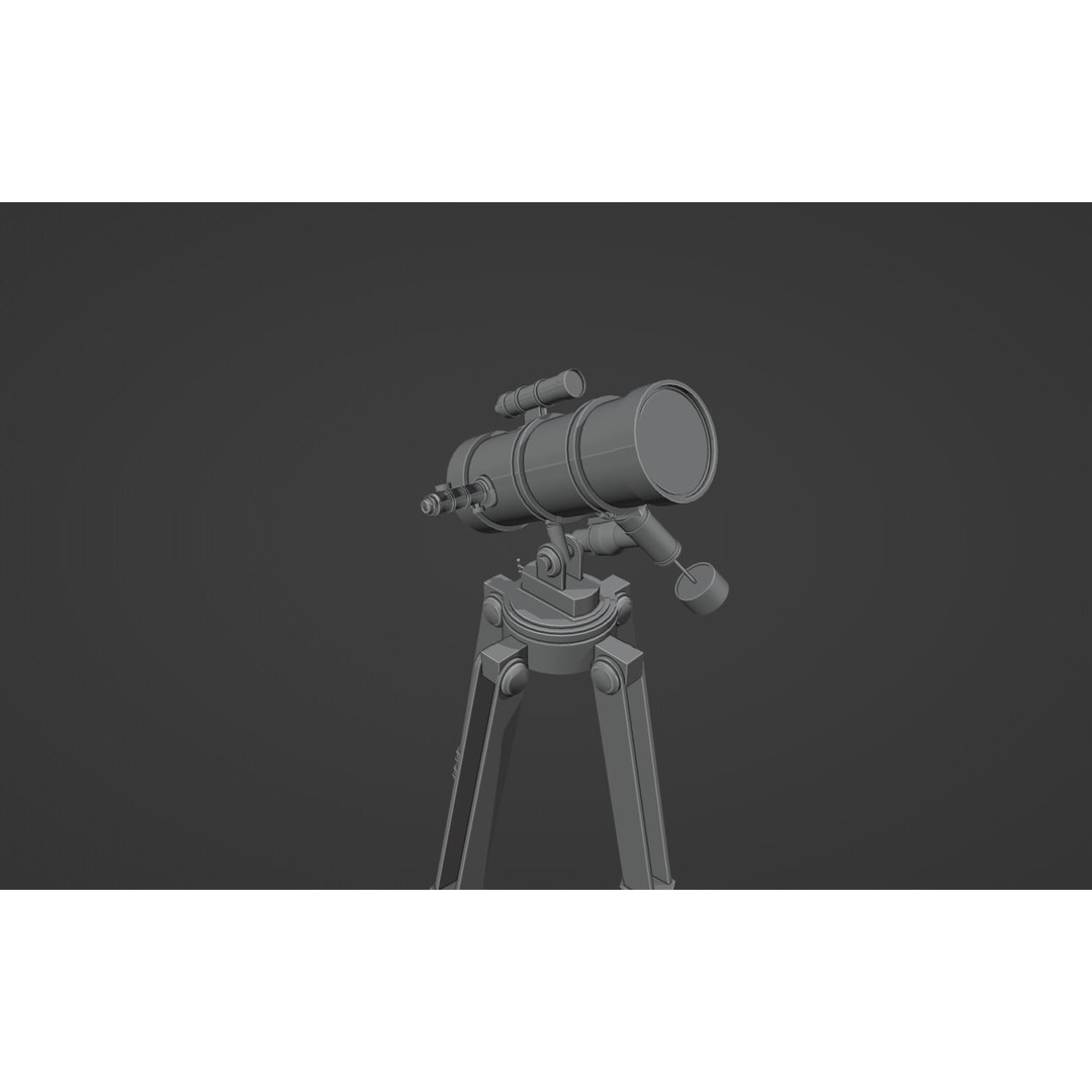 Astronomical Telescope 3D Model – High Poly Space Equipment, FBX, OBJ - View 39