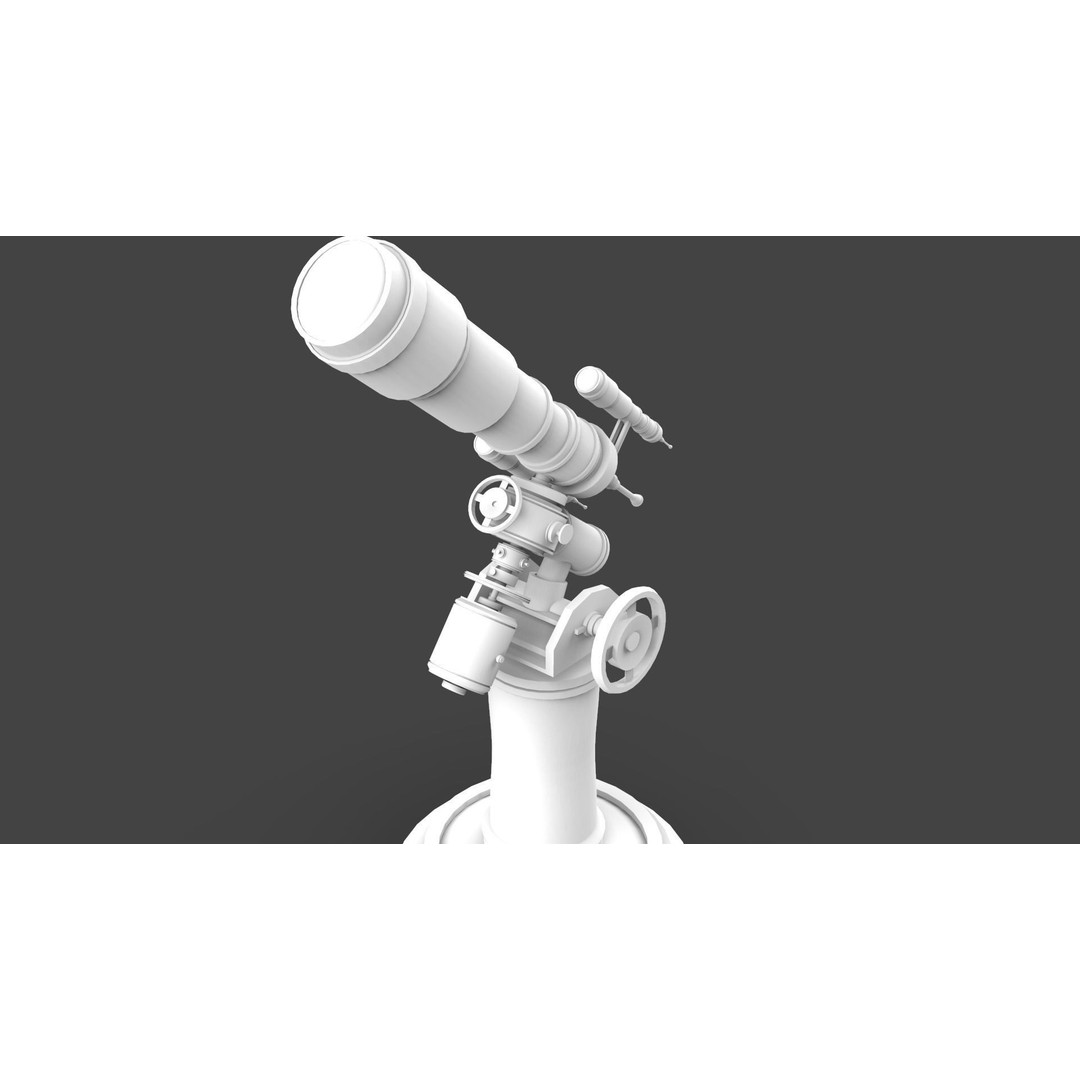 Astronomical Telescope 3D Model – High Poly Space Equipment, FBX, OBJ - View 5