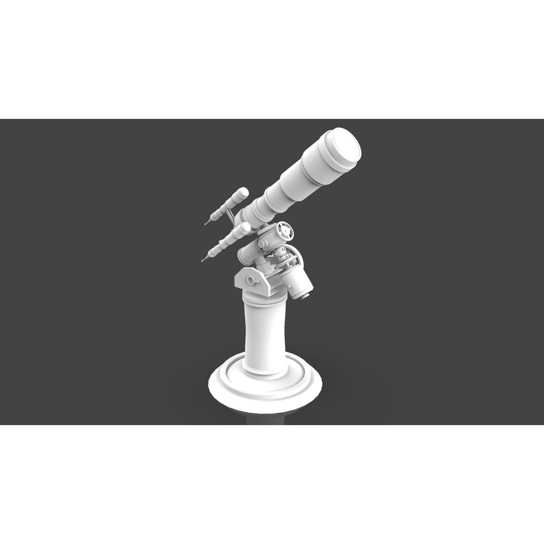 Astronomical Telescope 3D Model – High Poly Space Equipment, FBX, OBJ - View 6