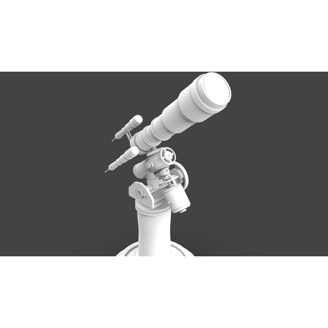 Astronomical Telescope 3D Model – High Poly Space Equipment, FBX, OBJ - View 7