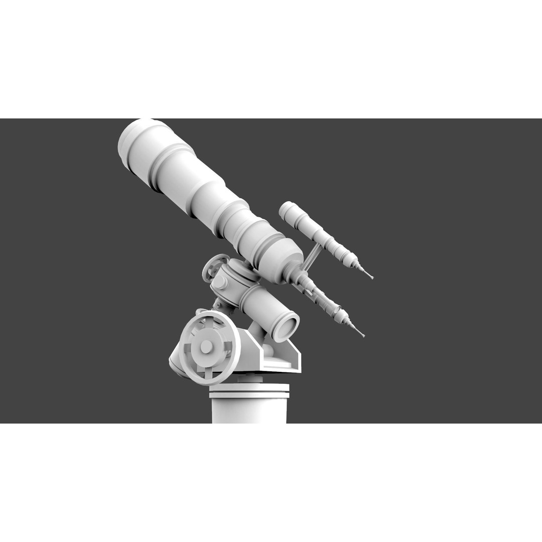 Astronomical Telescope 3D Model – High Poly Space Equipment, FBX, OBJ - View 8