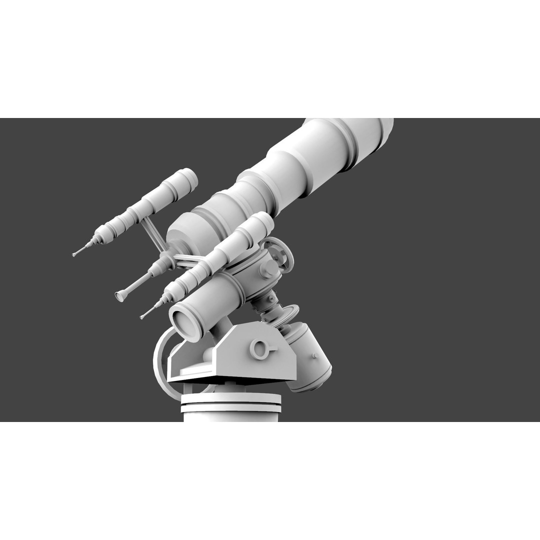 Astronomical Telescope 3D Model – High Poly Space Equipment, FBX, OBJ - View 9