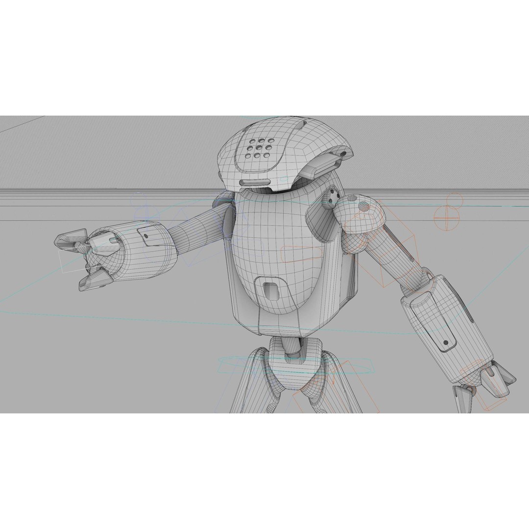 Utility Bot Sophie 3D Model – Rigged Sci-Fi Character for Games, FBX
