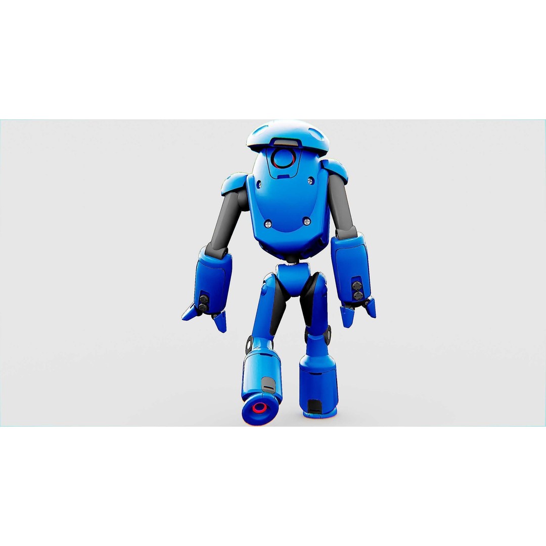Utility Bot Sophie 3D Model – Rigged Sci-Fi Character for Games, FBX - View 11