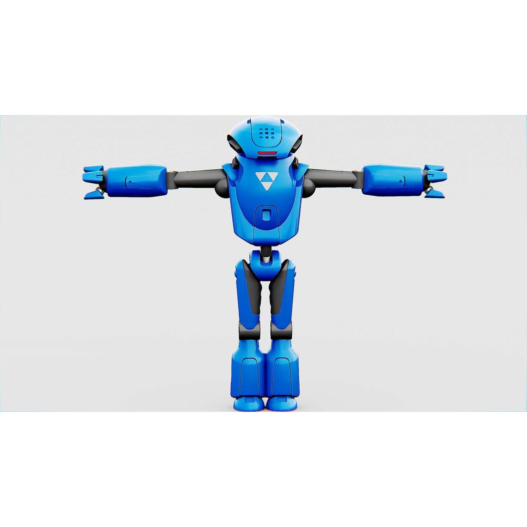 Utility Bot Sophie 3D Model – Rigged Sci-Fi Character for Games, FBX - View 25