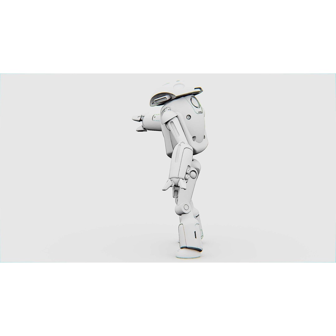 Utility Bot Sophie 3D Model – Rigged Sci-Fi Character for Games, FBX - View 34