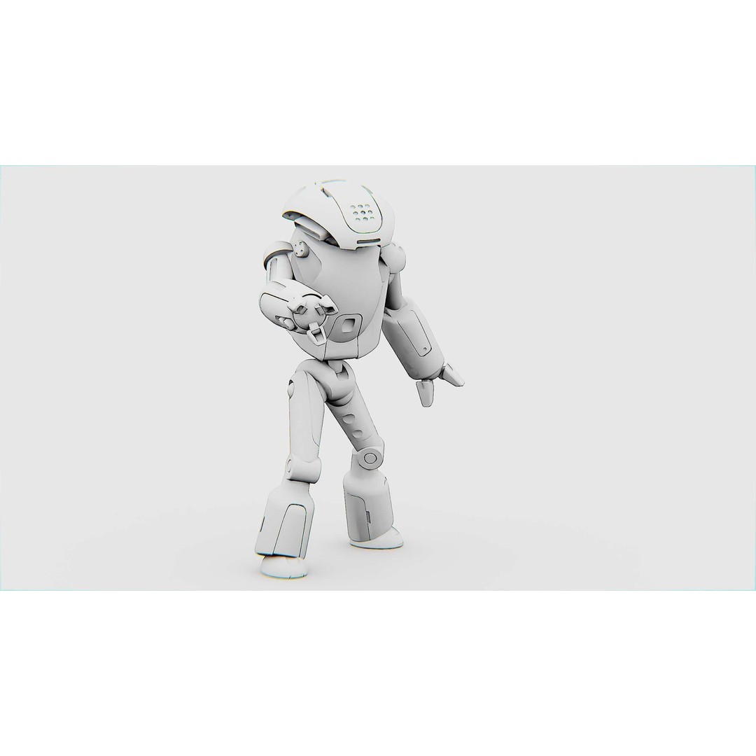 Utility Bot Sophie 3D Model – Rigged Sci-Fi Character for Games, FBX - View 35