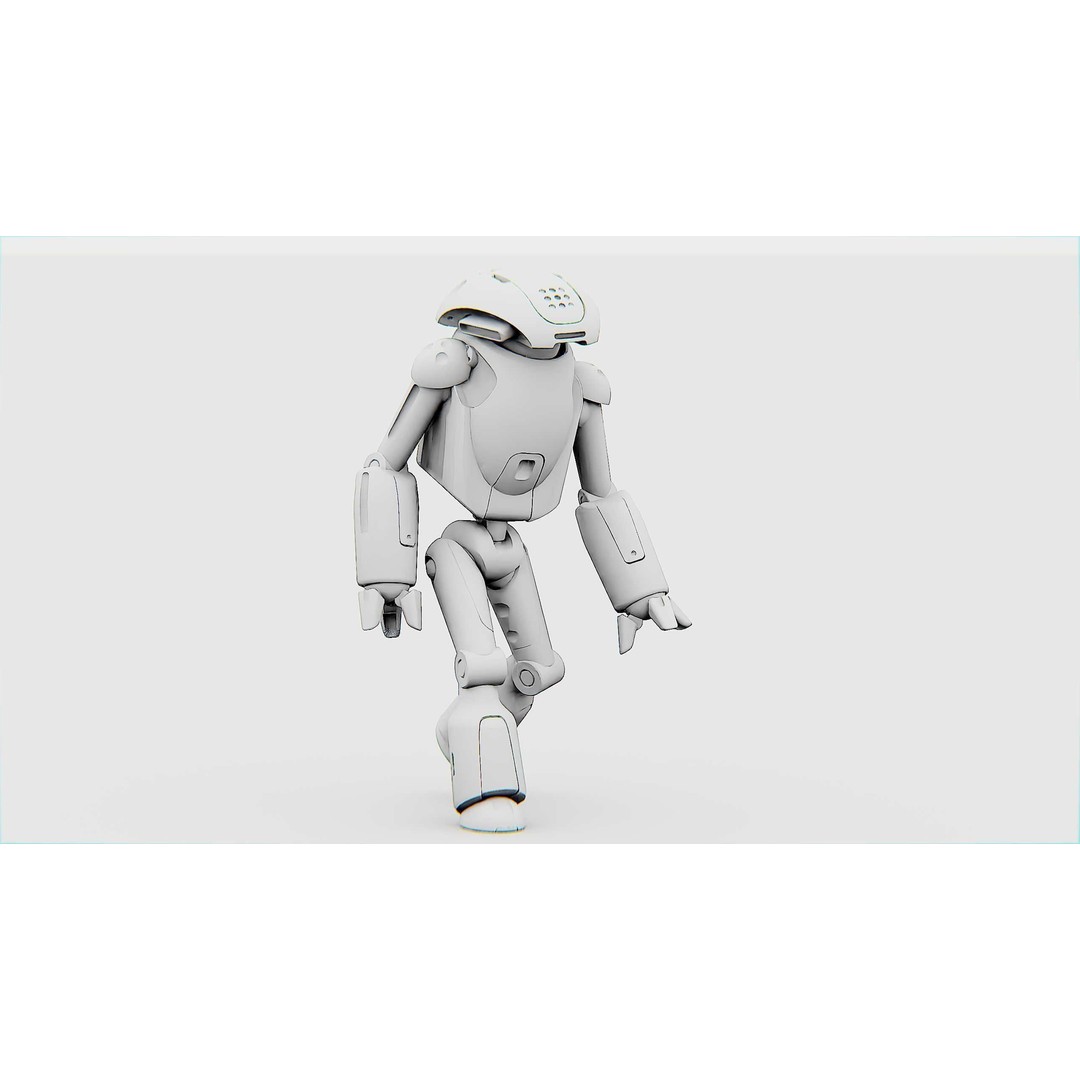 Utility Bot Sophie 3D Model – Rigged Sci-Fi Character for Games, FBX - View 36