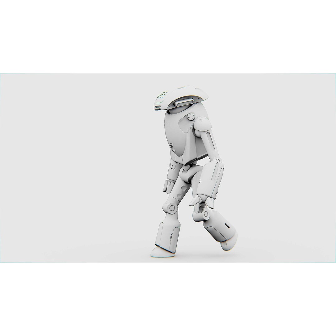 Utility Bot Sophie 3D Model – Rigged Sci-Fi Character for Games, FBX - View 37