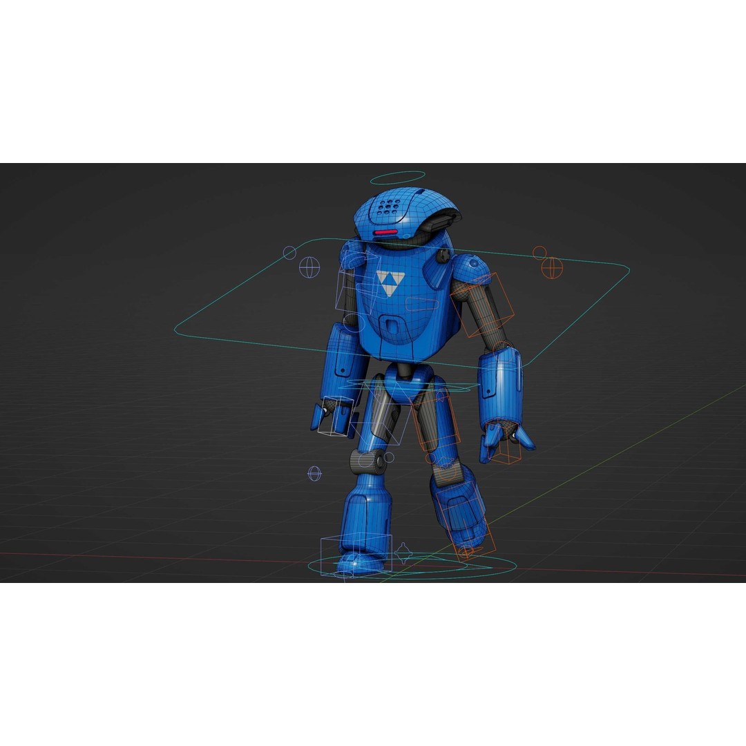 Utility Bot Sophie 3D Model – Rigged Sci-Fi Character for Games, FBX - View 38