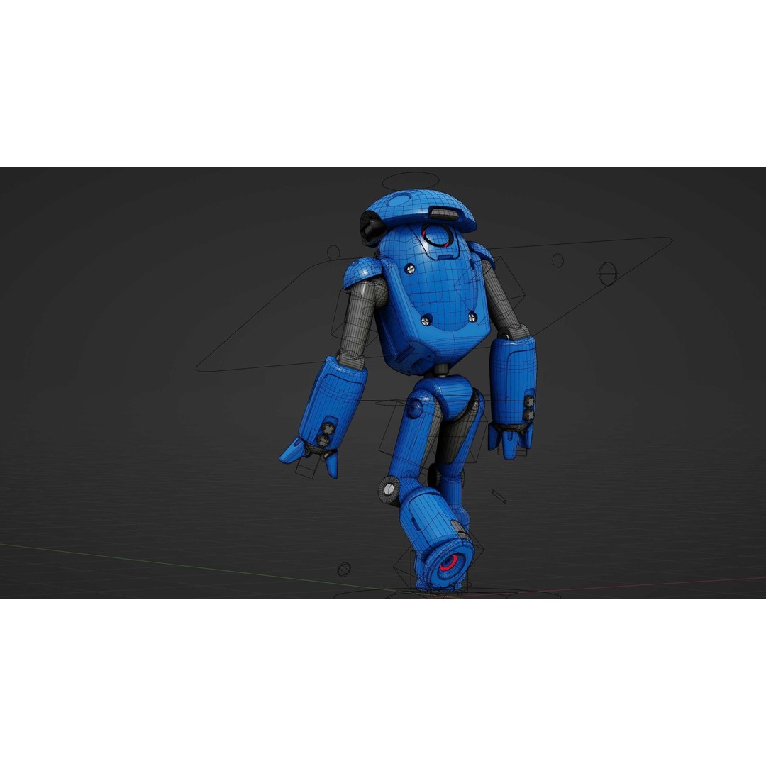 Utility Bot Sophie 3D Model – Rigged Sci-Fi Character for Games, FBX - View 39
