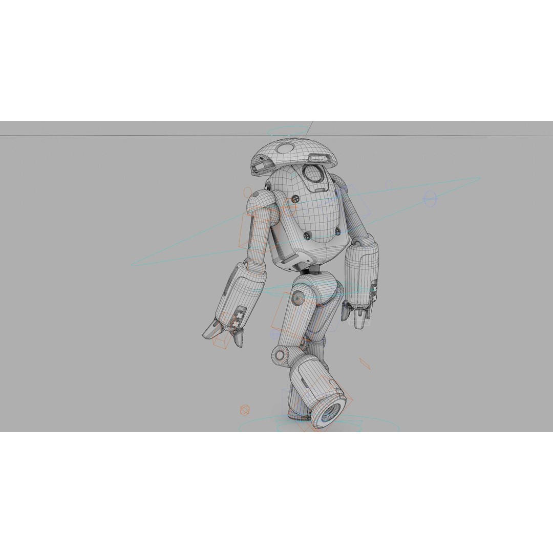 Utility Bot Sophie 3D Model – Rigged Sci-Fi Character for Games, FBX - View 42