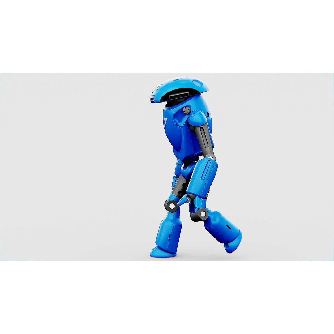 Utility Bot Sophie 3D Model – Rigged Sci-Fi Character for Games, FBX - View 6