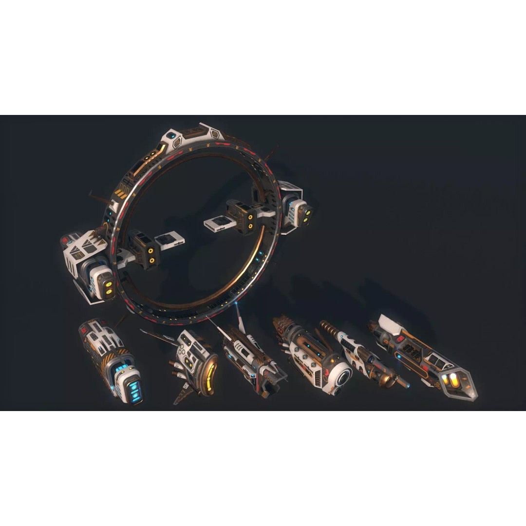 Spacecraft 3D Model – Low Poly Sci-Fi Game Asset, FBX, PBR - View 16