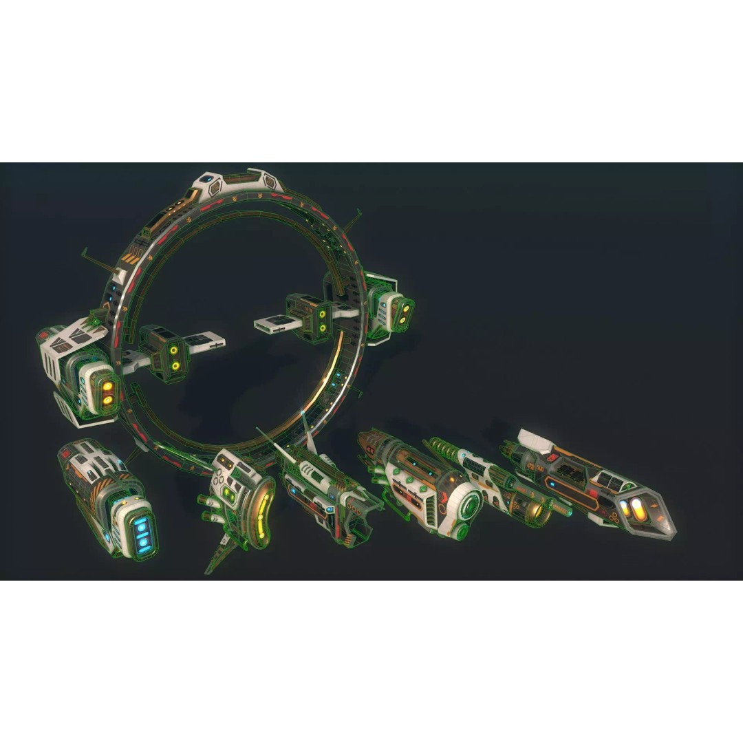 Spacecraft 3D Model – Low Poly Sci-Fi Game Asset, FBX, PBR - View 18