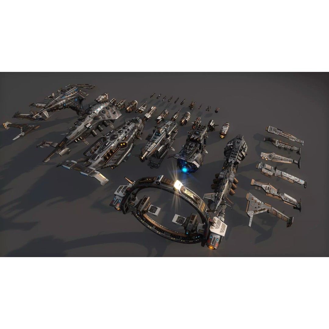 Spacecraft 3D Model – Low Poly Sci-Fi Game Asset, FBX, PBR - View 32