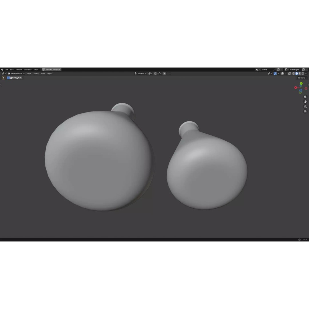 Flasks 3D Model – Low Poly PBR Glassware for Laboratory Use - View 24