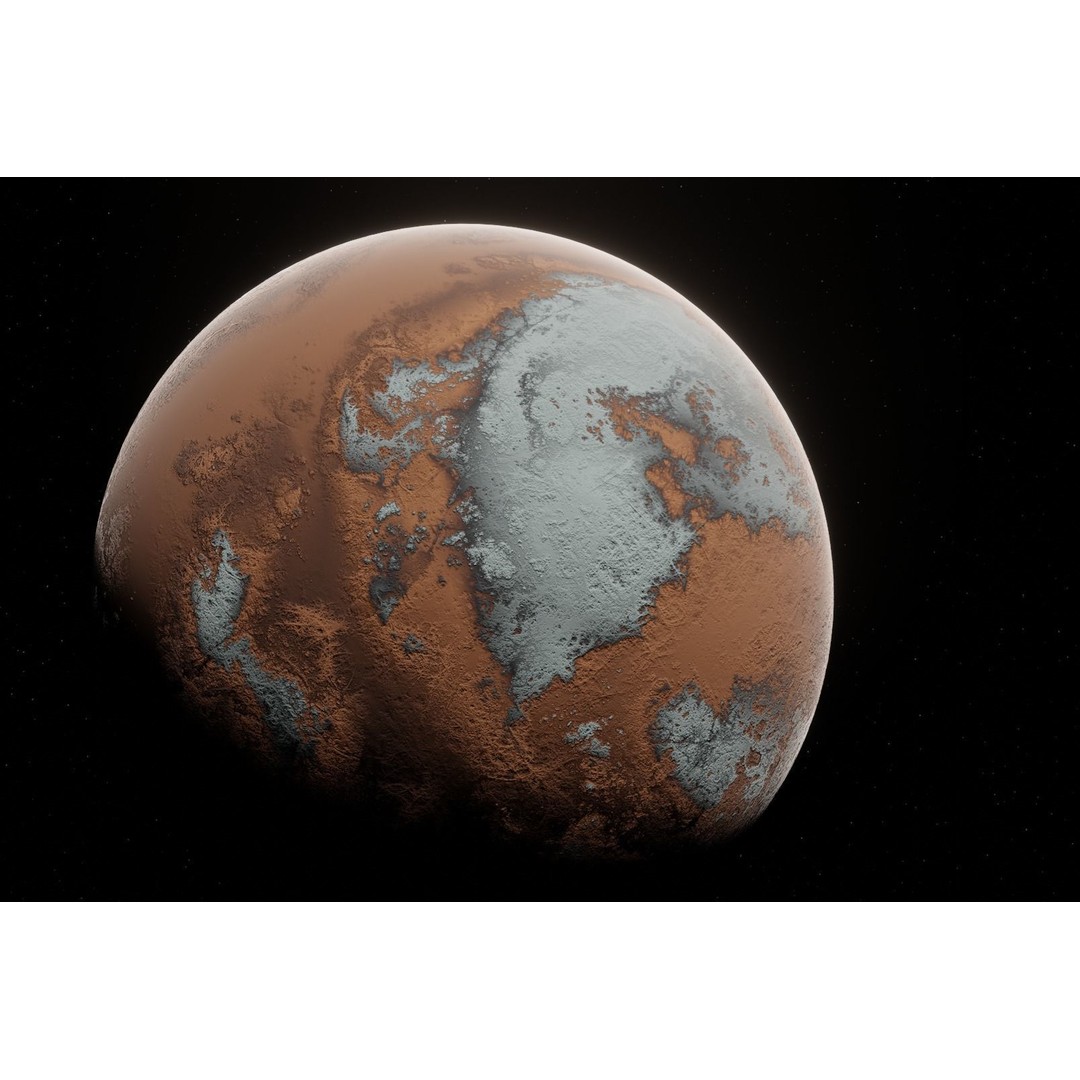 Alien Planet 3D Model – Low Poly Game Asset, FBX, PBR Textures - View 11