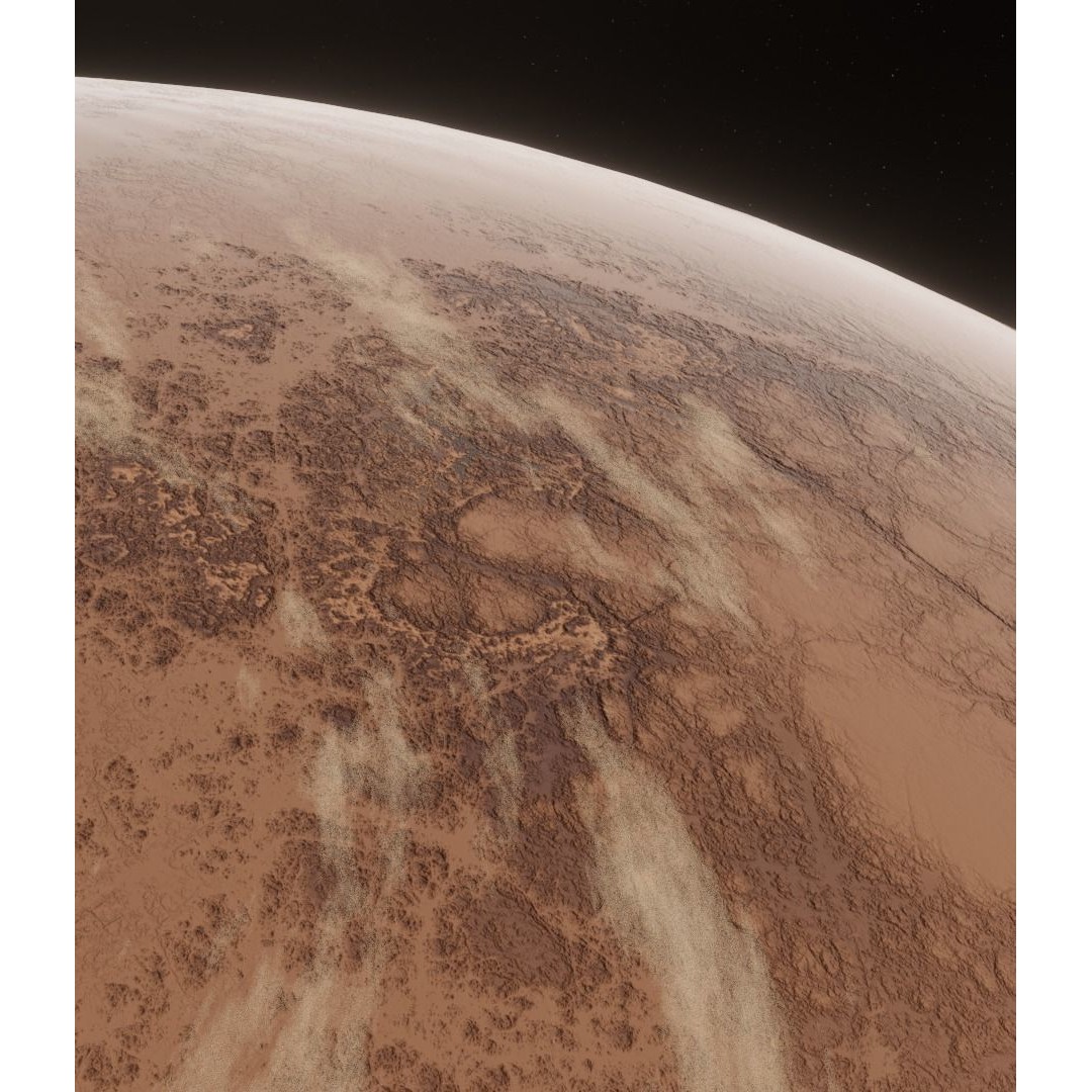 Alien Planet 3D Model – Low Poly Game Asset, FBX, PBR Textures - View 13
