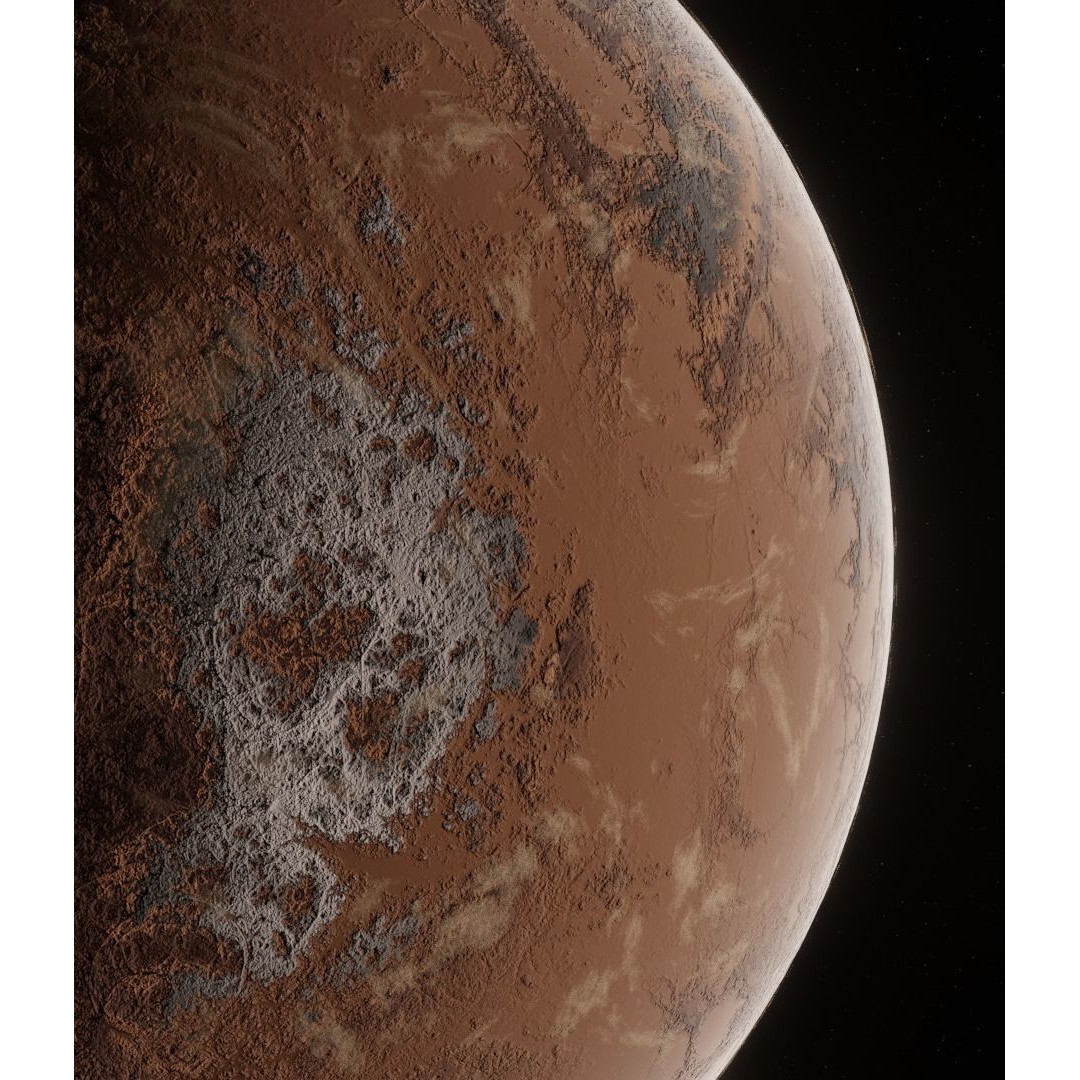 Alien Planet 3D Model – Low Poly Game Asset, FBX, PBR Textures - View 17