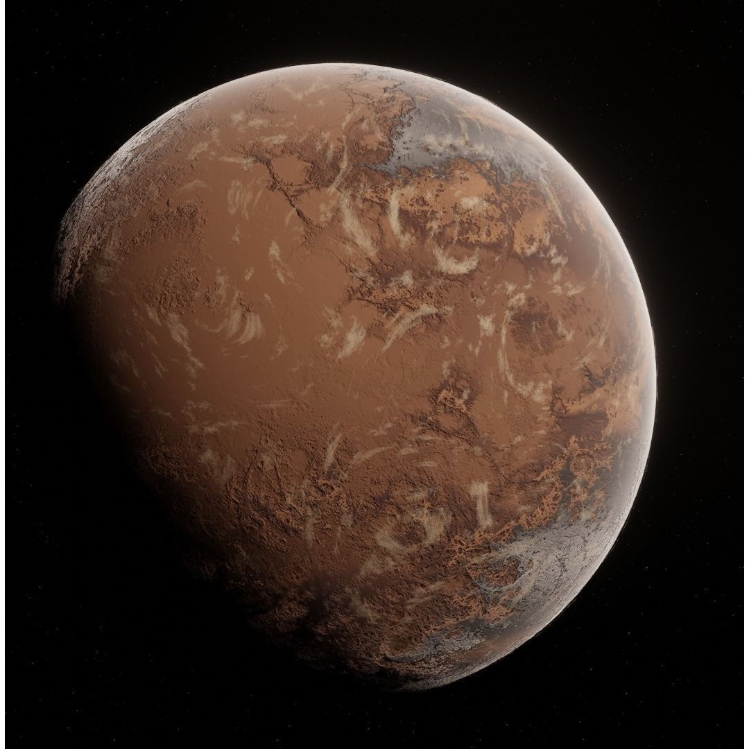 Alien Planet 3D Model – Low Poly Game Asset, FBX, PBR Textures - View 20