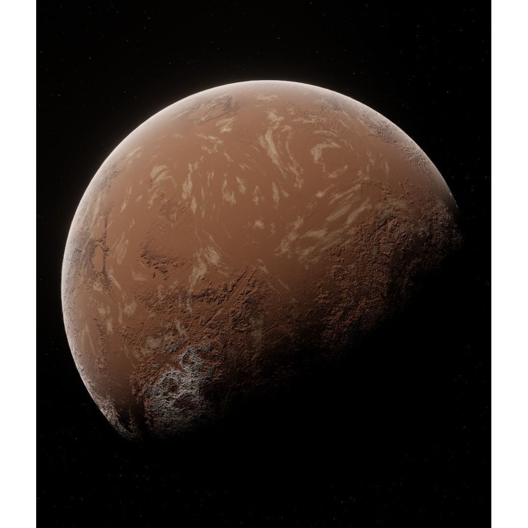Alien Planet 3D Model – Low Poly Game Asset, FBX, PBR Textures - View 5