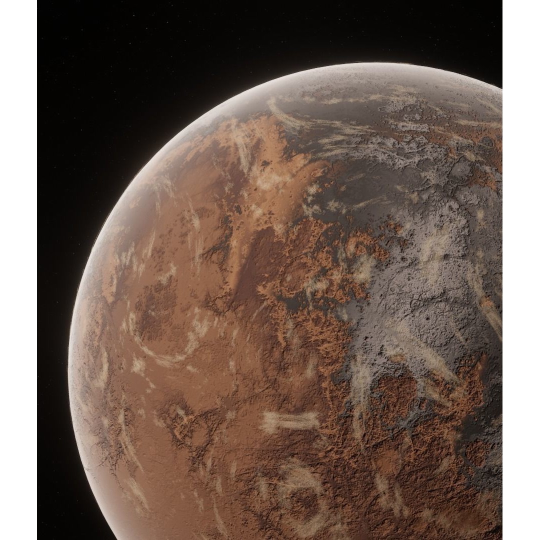 Alien Planet 3D Model – Low Poly Game Asset, FBX, PBR Textures - View 6