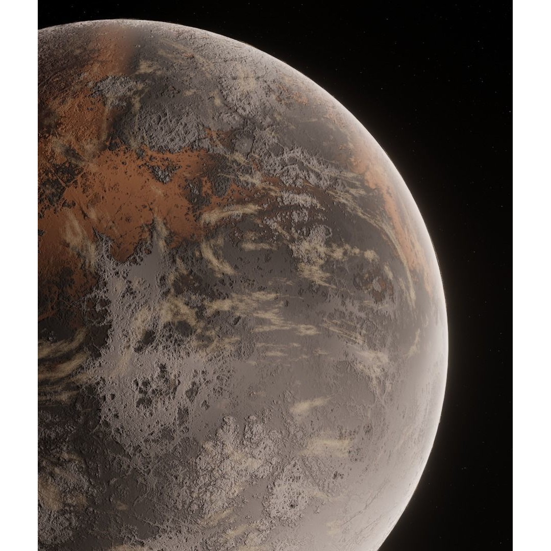Alien Planet 3D Model – Low Poly Game Asset, FBX, PBR Textures - View 8