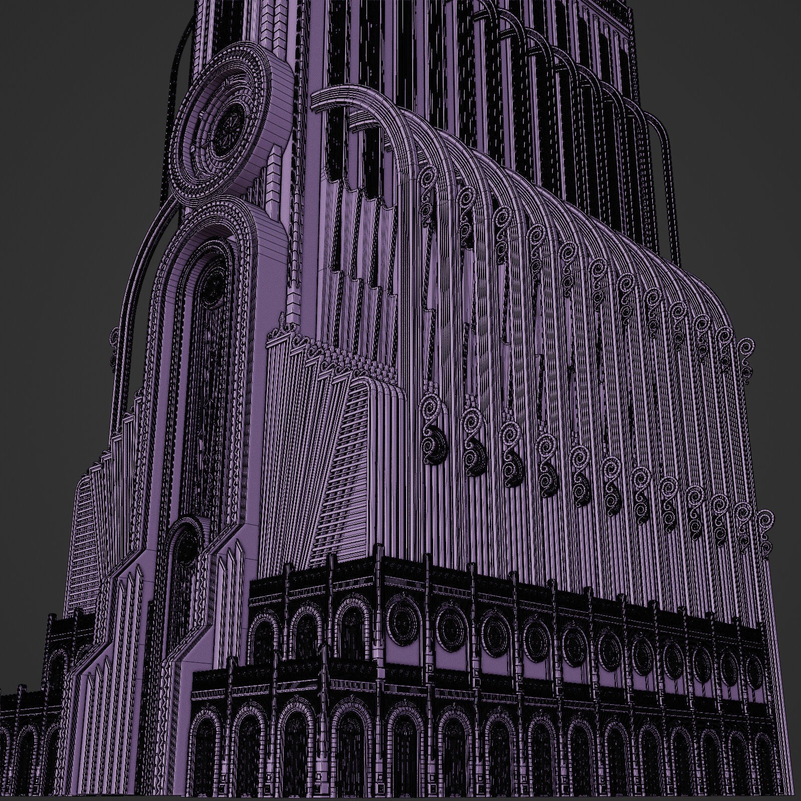 Grand Capital Building Set - Low-Poly Game-Ready 3D Model