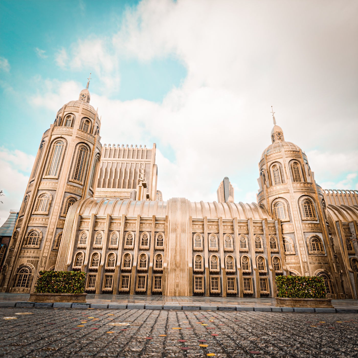 Grand Capital Building Set - Low-Poly Game-Ready 3D Model - View 11