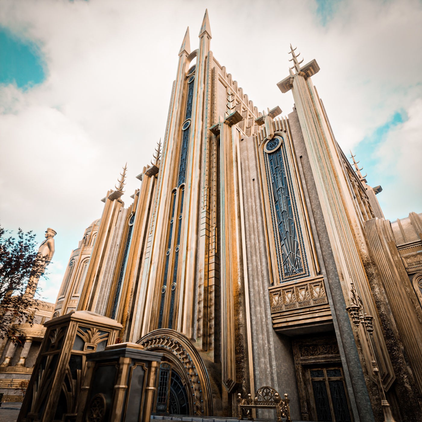 Grand Capital Building Set - Low-Poly Game-Ready 3D Model - View 14