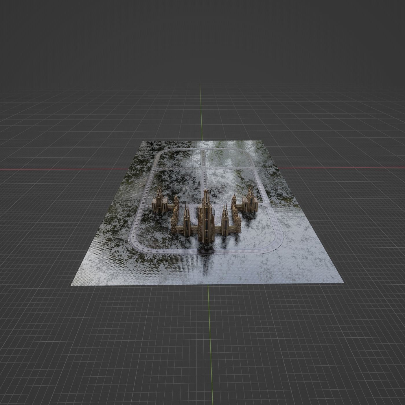 Grand Capital Building Set - Low-Poly Game-Ready 3D Model - View 16