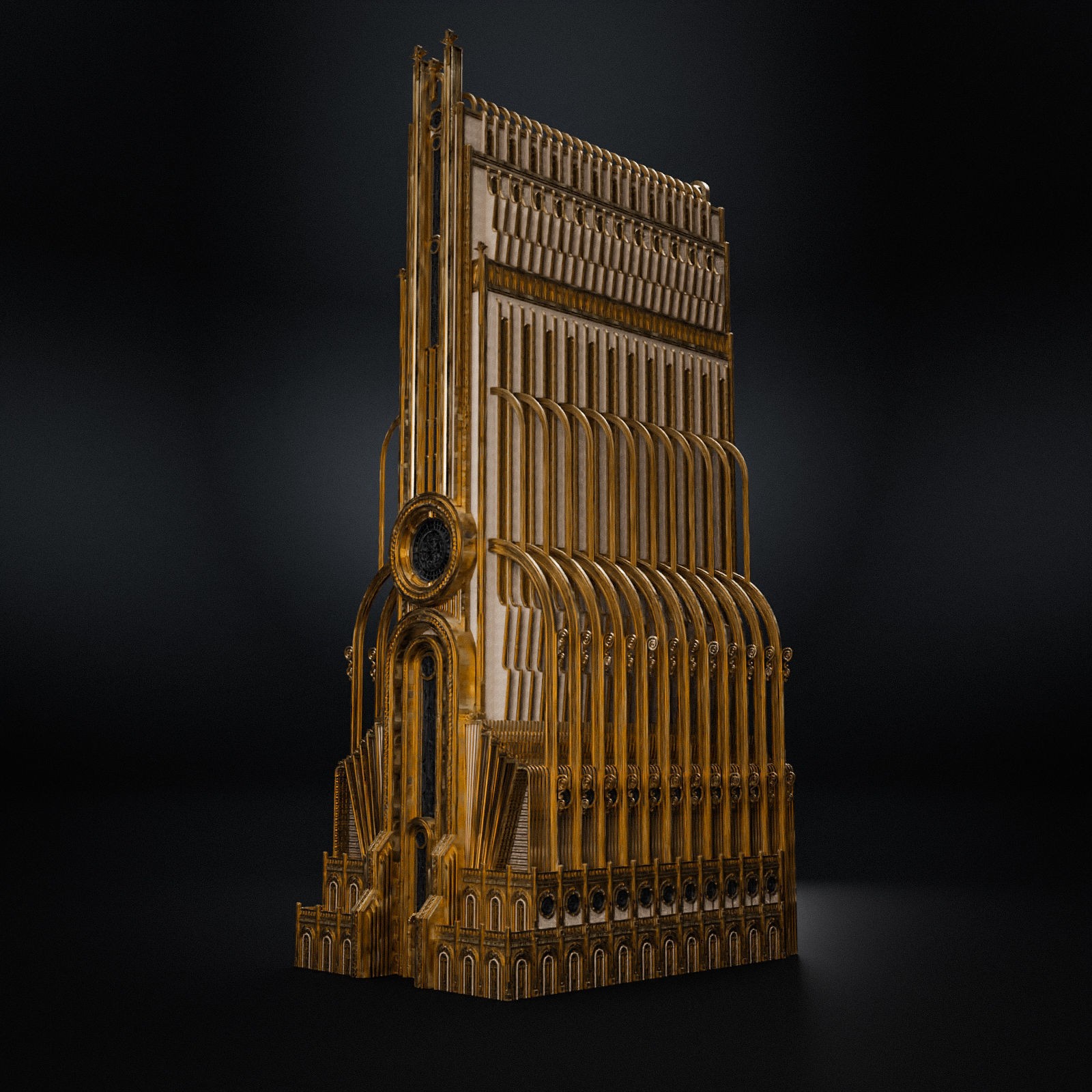 Grand Capital Building Set - Low-Poly Game-Ready 3D Model - View 21