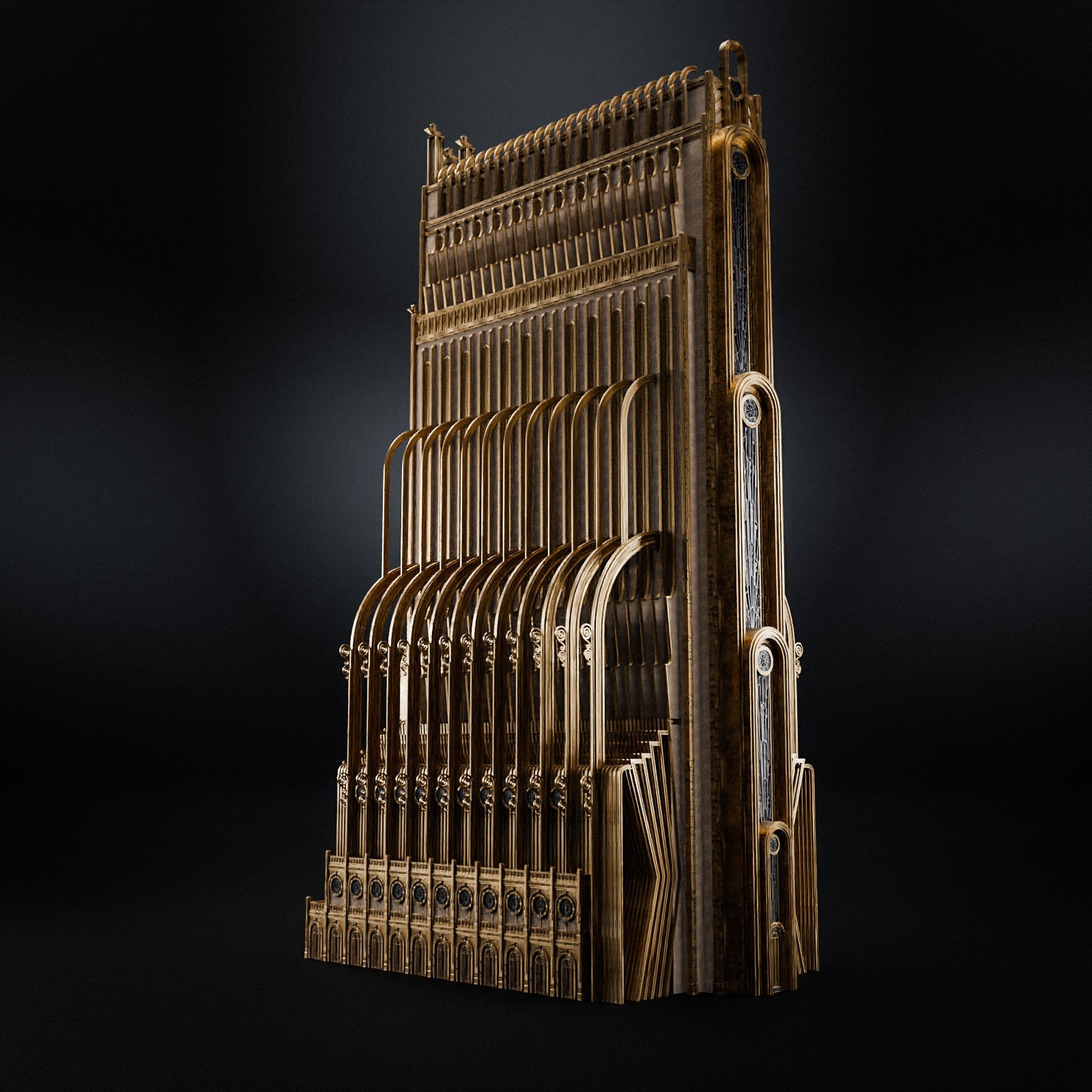 Grand Capital Building Set - Low-Poly Game-Ready 3D Model - View 22