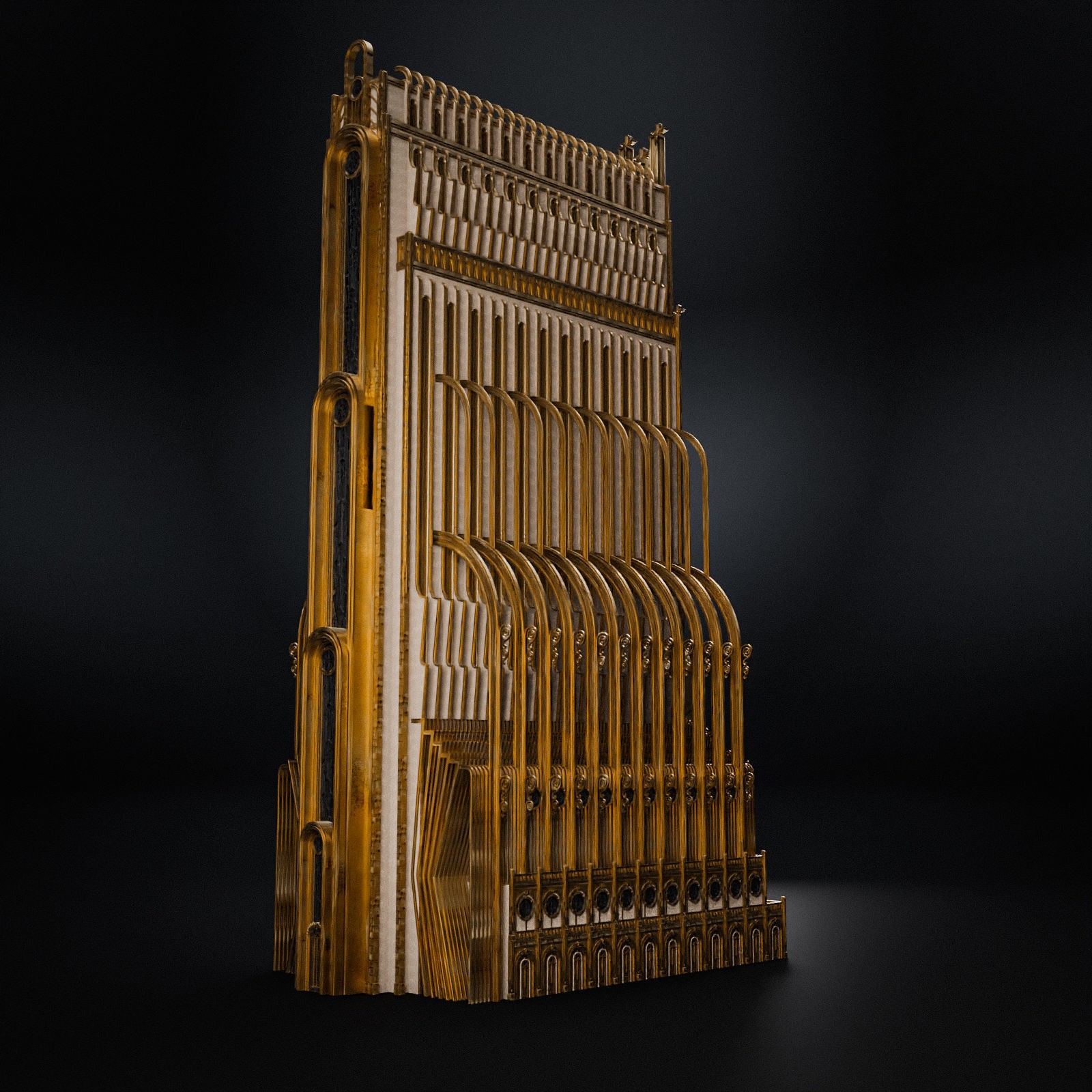 Grand Capital Building Set - Low-Poly Game-Ready 3D Model - View 24