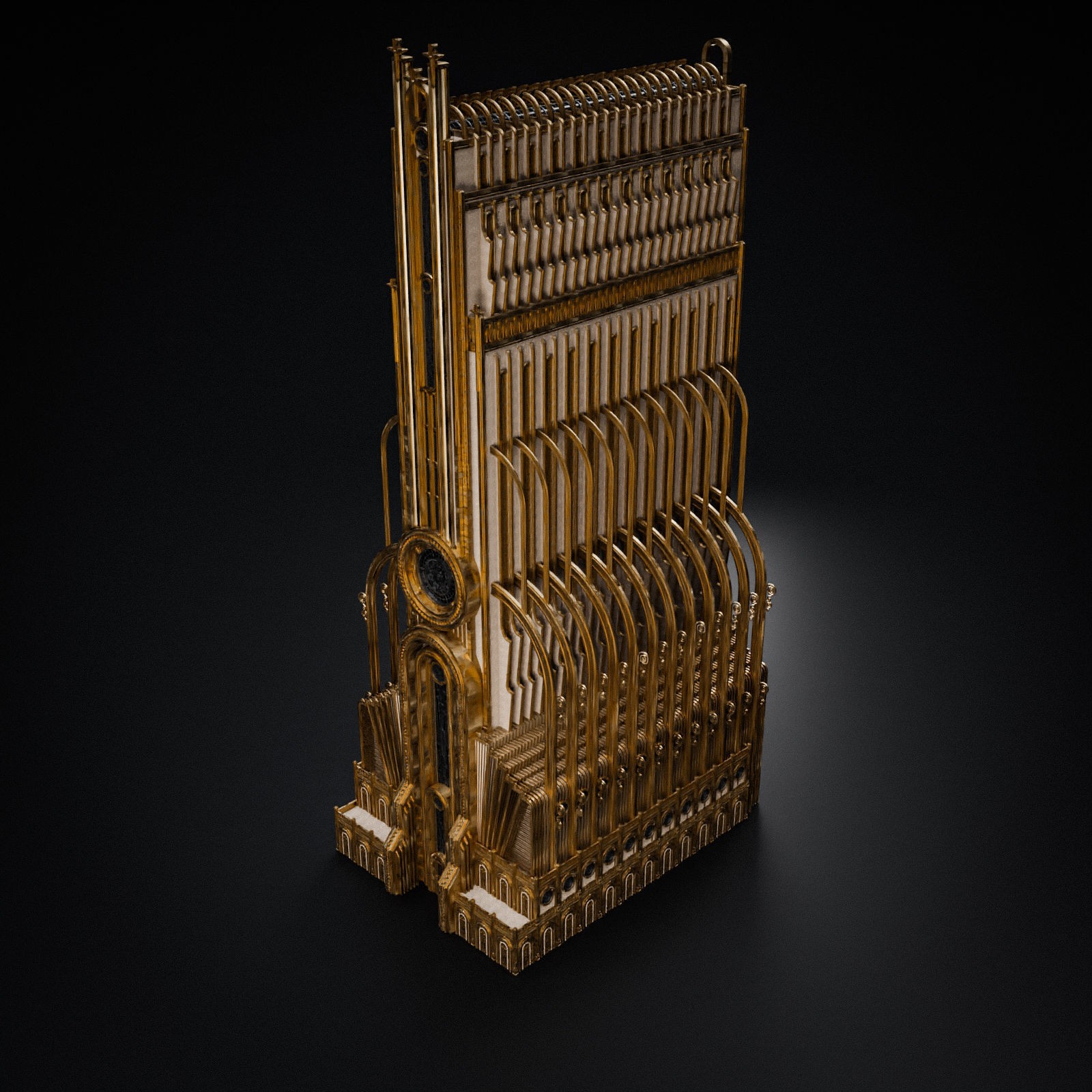 Grand Capital Building Set - Low-Poly Game-Ready 3D Model - View 26