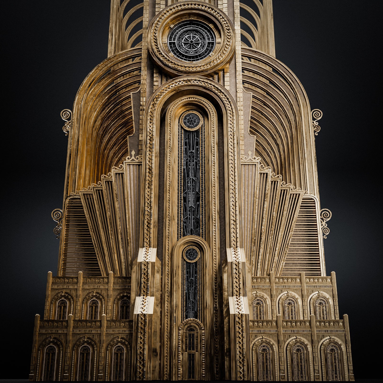 Grand Capital Building Set - Low-Poly Game-Ready 3D Model - View 27