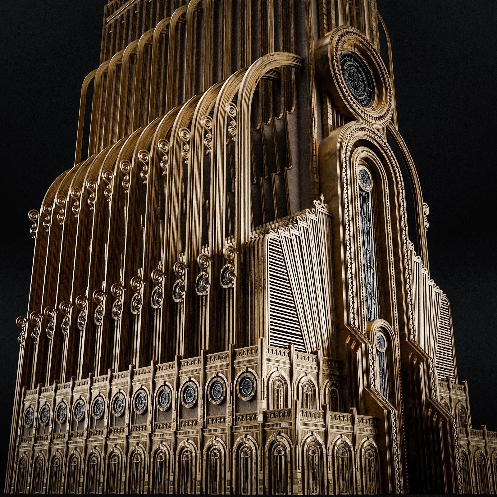 Grand Capital Building Set - Low-Poly Game-Ready 3D Model - View 28