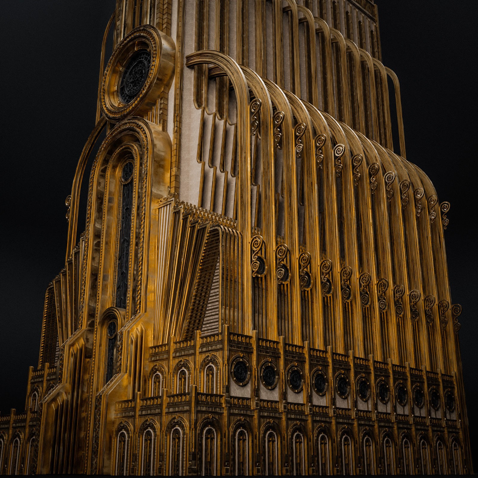 Grand Capital Building Set - Low-Poly Game-Ready 3D Model - View 29