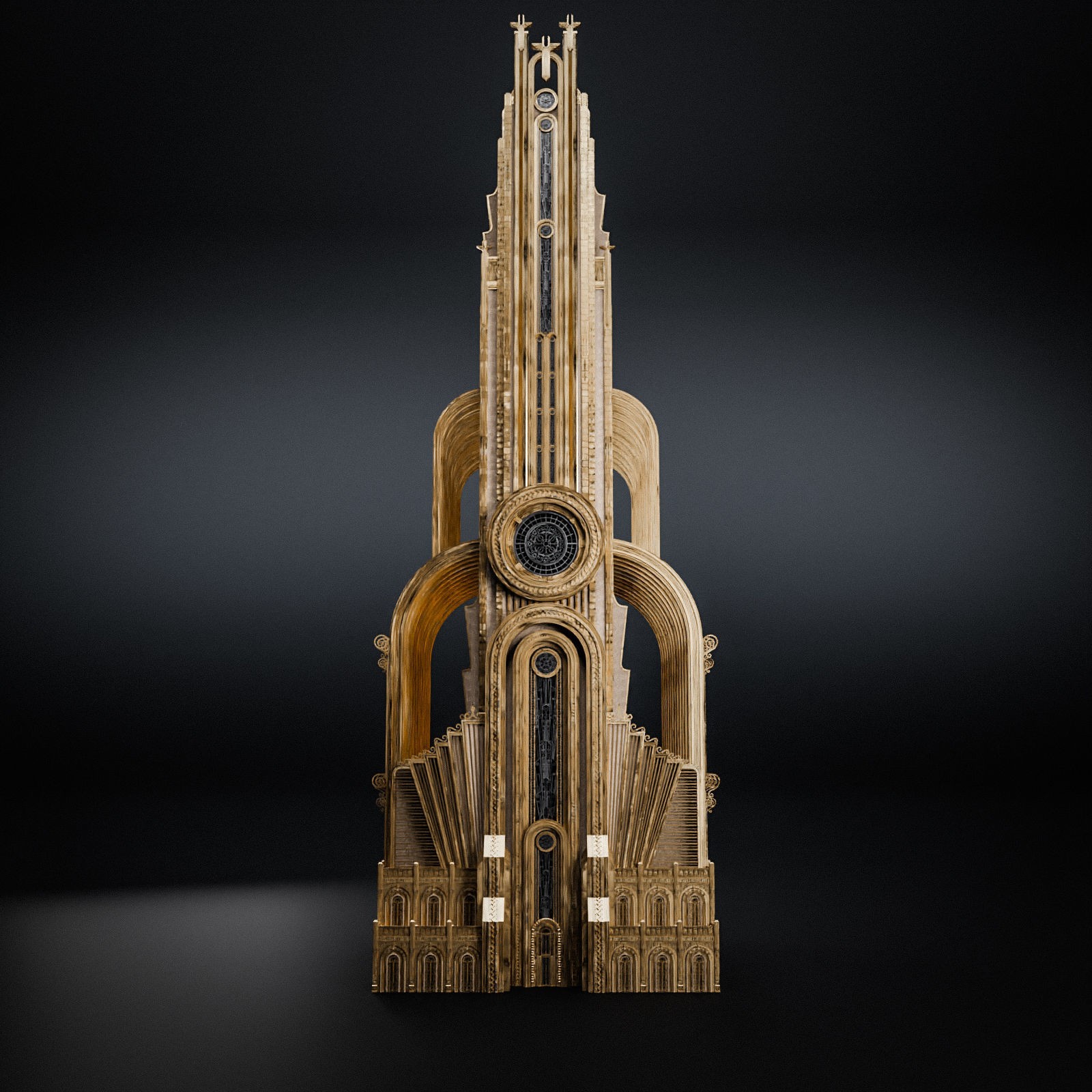 Grand Capital Building Set - Low-Poly Game-Ready 3D Model - View 30