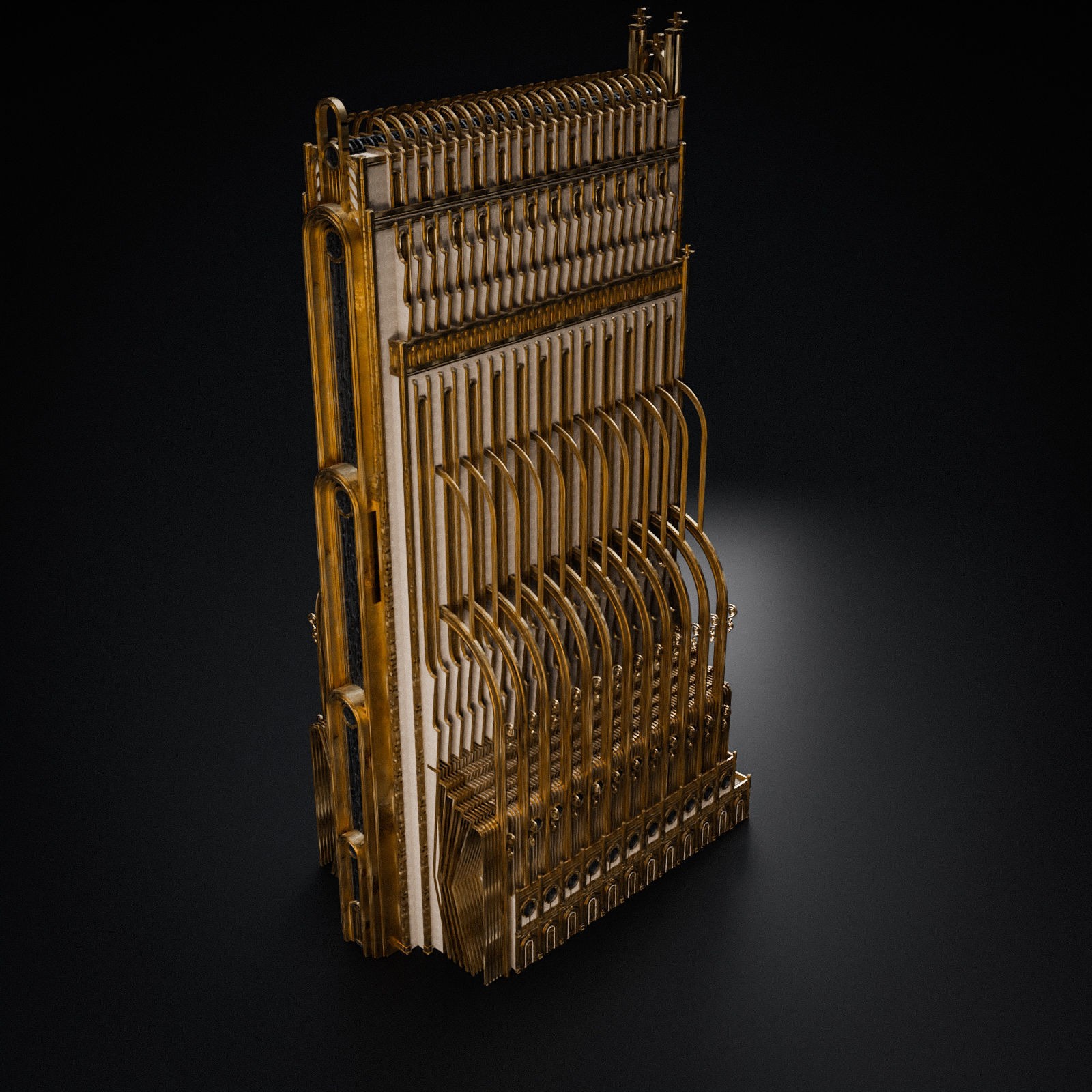 Grand Capital Building Set - Low-Poly Game-Ready 3D Model - View 32