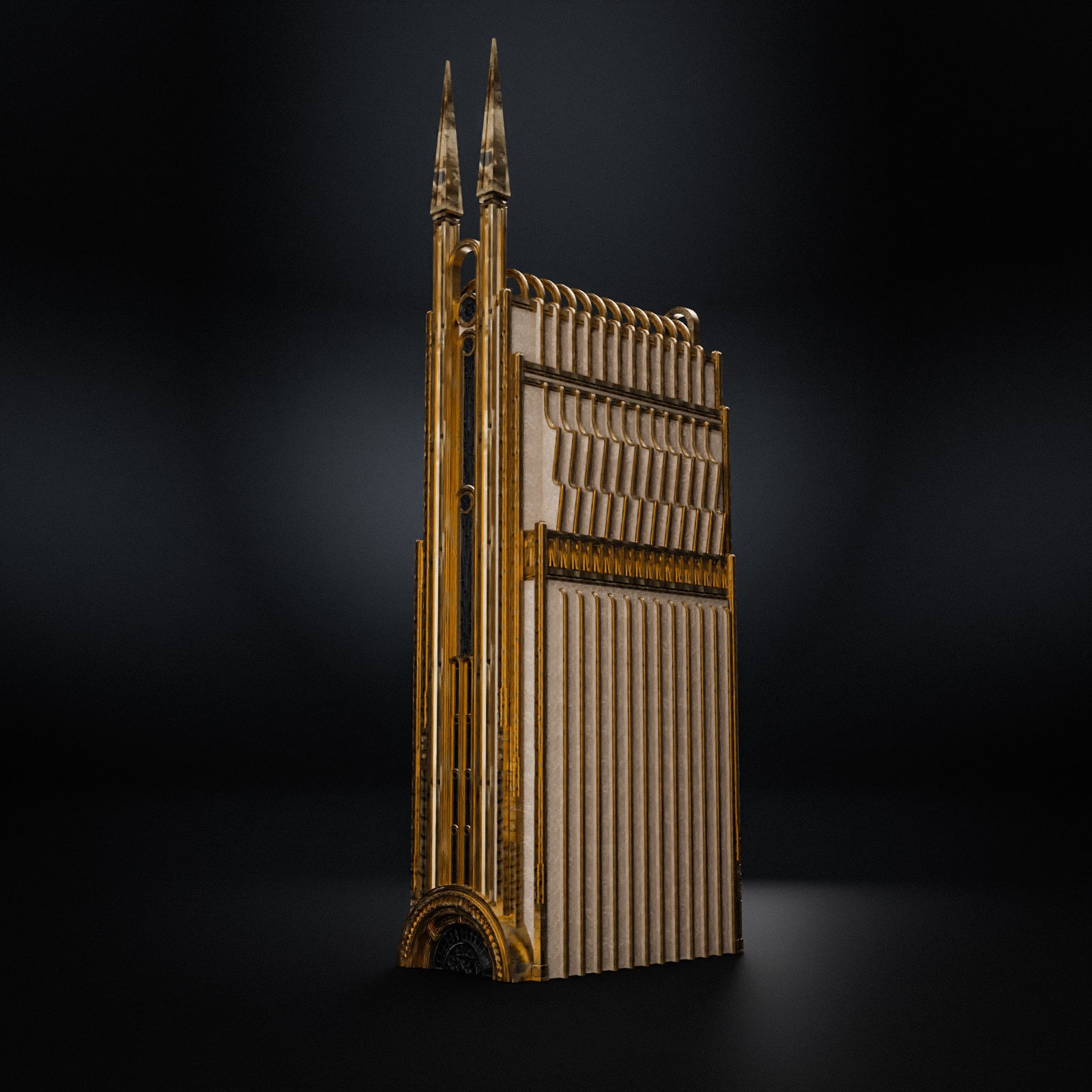 Grand Capital Building Set - Low-Poly Game-Ready 3D Model - View 35