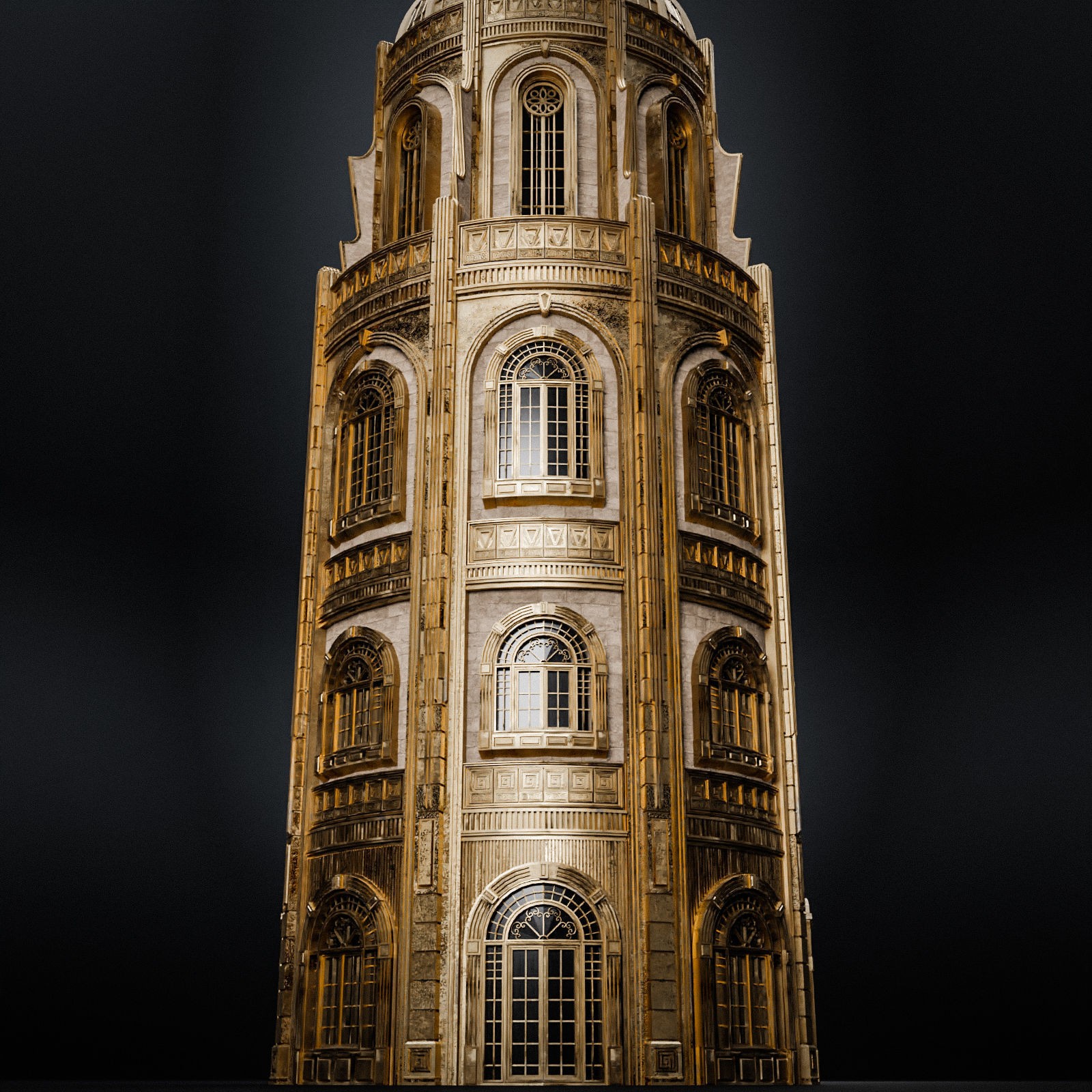 Grand Capital Building Set - Low-Poly Game-Ready 3D Model - View 37