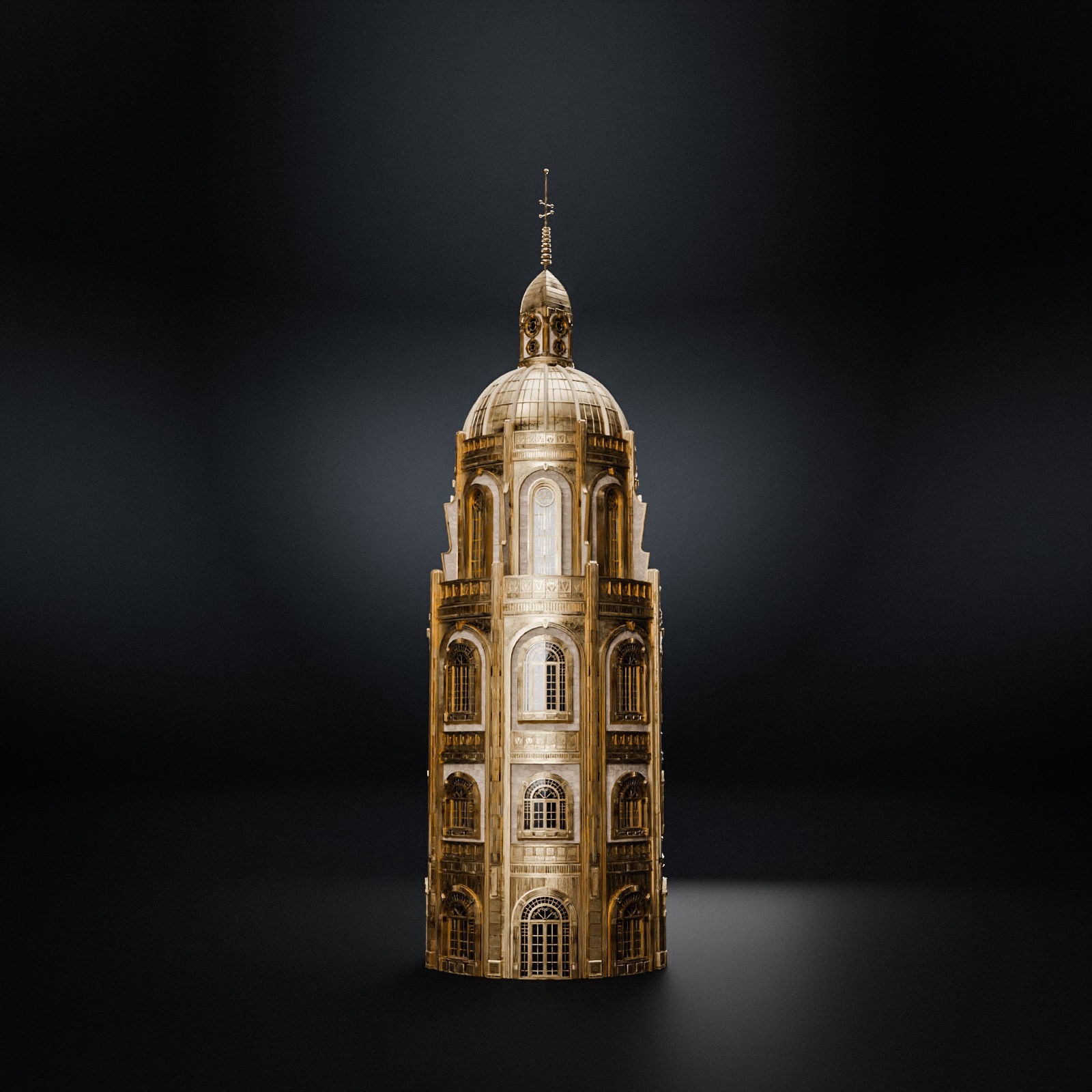 Grand Capital Building Set - Low-Poly Game-Ready 3D Model - View 38