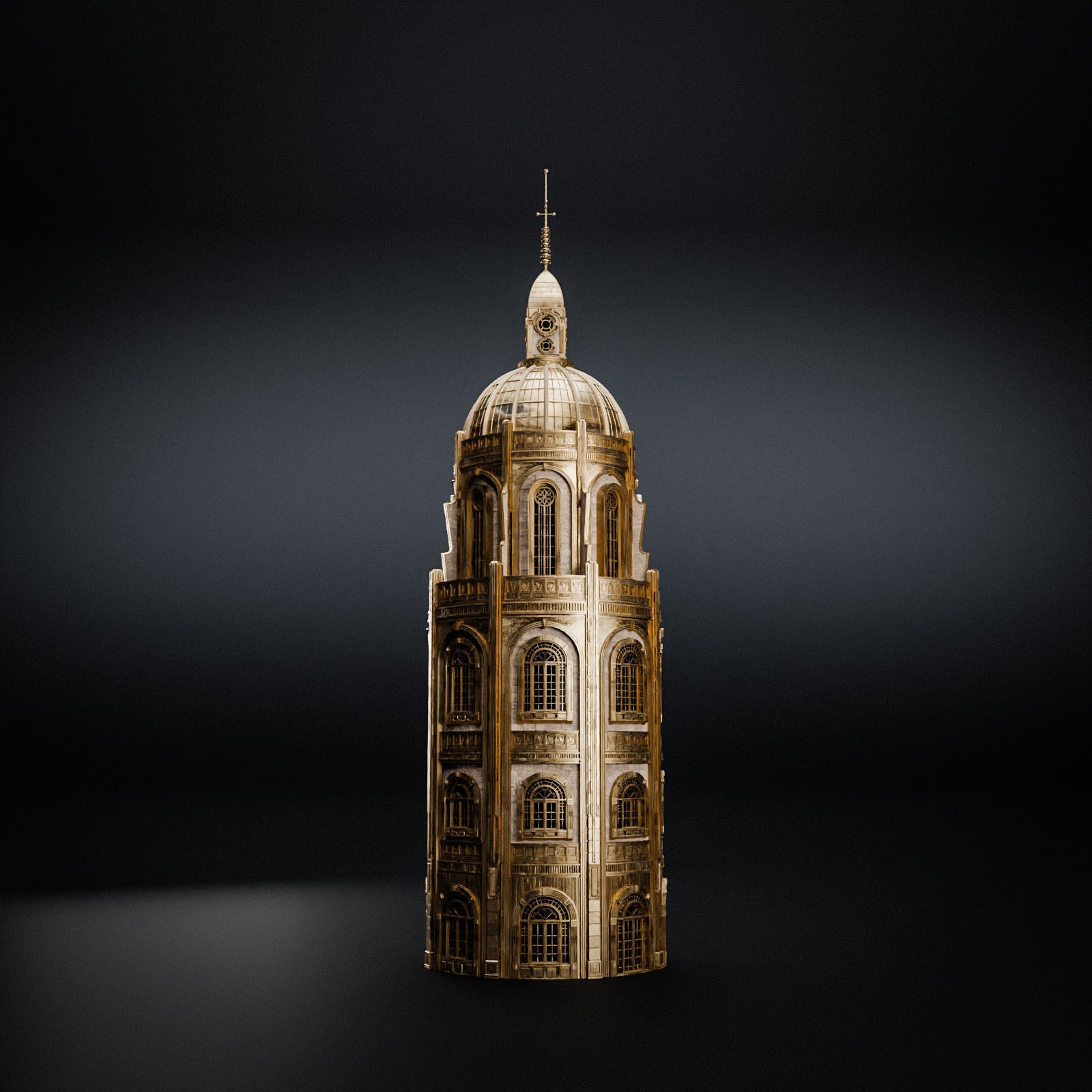 Grand Capital Building Set - Low-Poly Game-Ready 3D Model - View 39