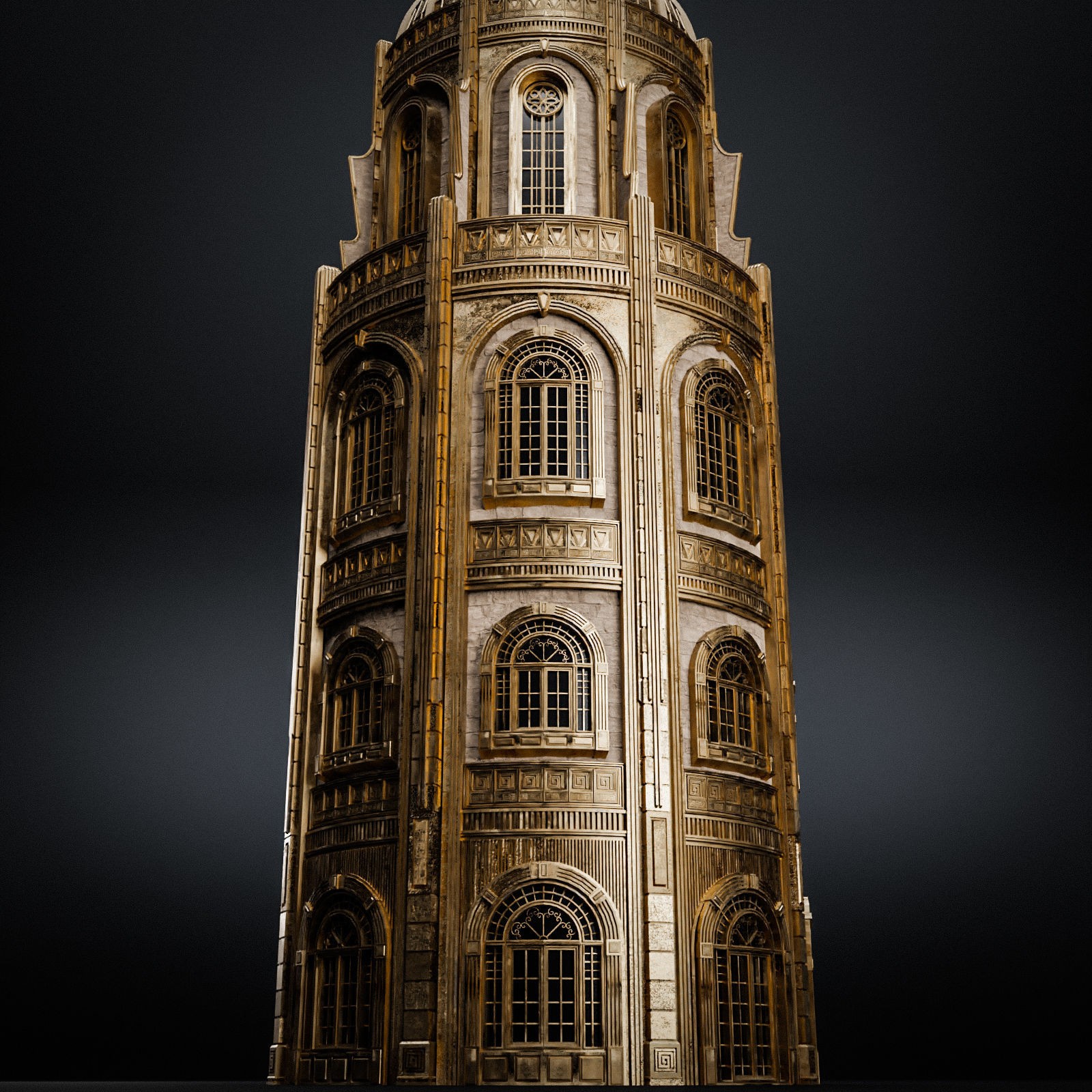 Grand Capital Building Set - Low-Poly Game-Ready 3D Model - View 40