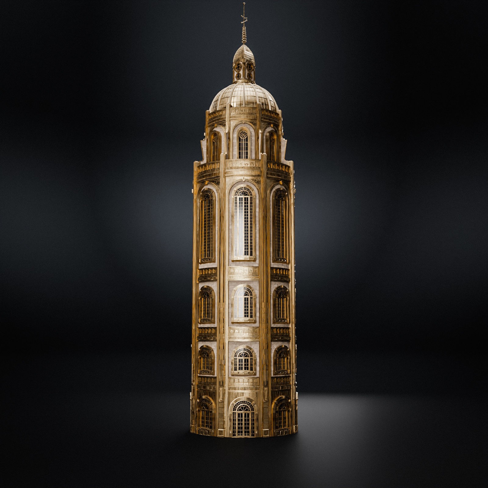 Grand Capital Building Set - Low-Poly Game-Ready 3D Model - View 41
