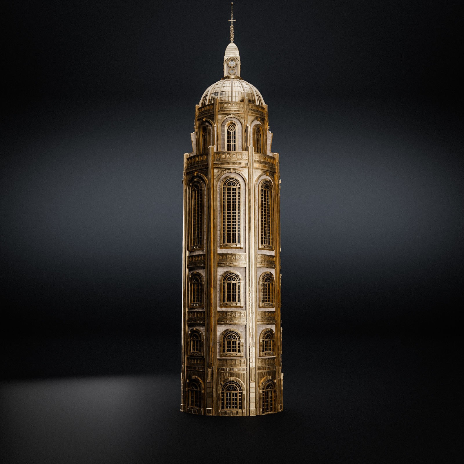 Grand Capital Building Set - Low-Poly Game-Ready 3D Model - View 42