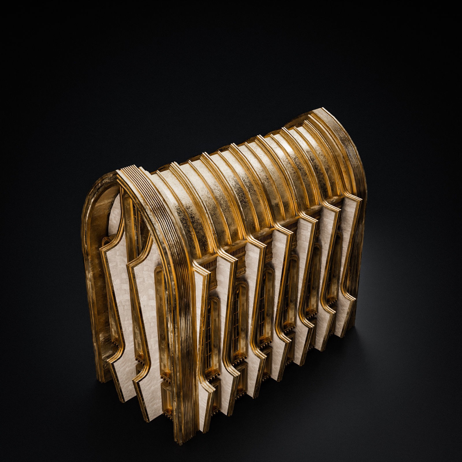 Grand Capital Building Set - Low-Poly Game-Ready 3D Model - View 45