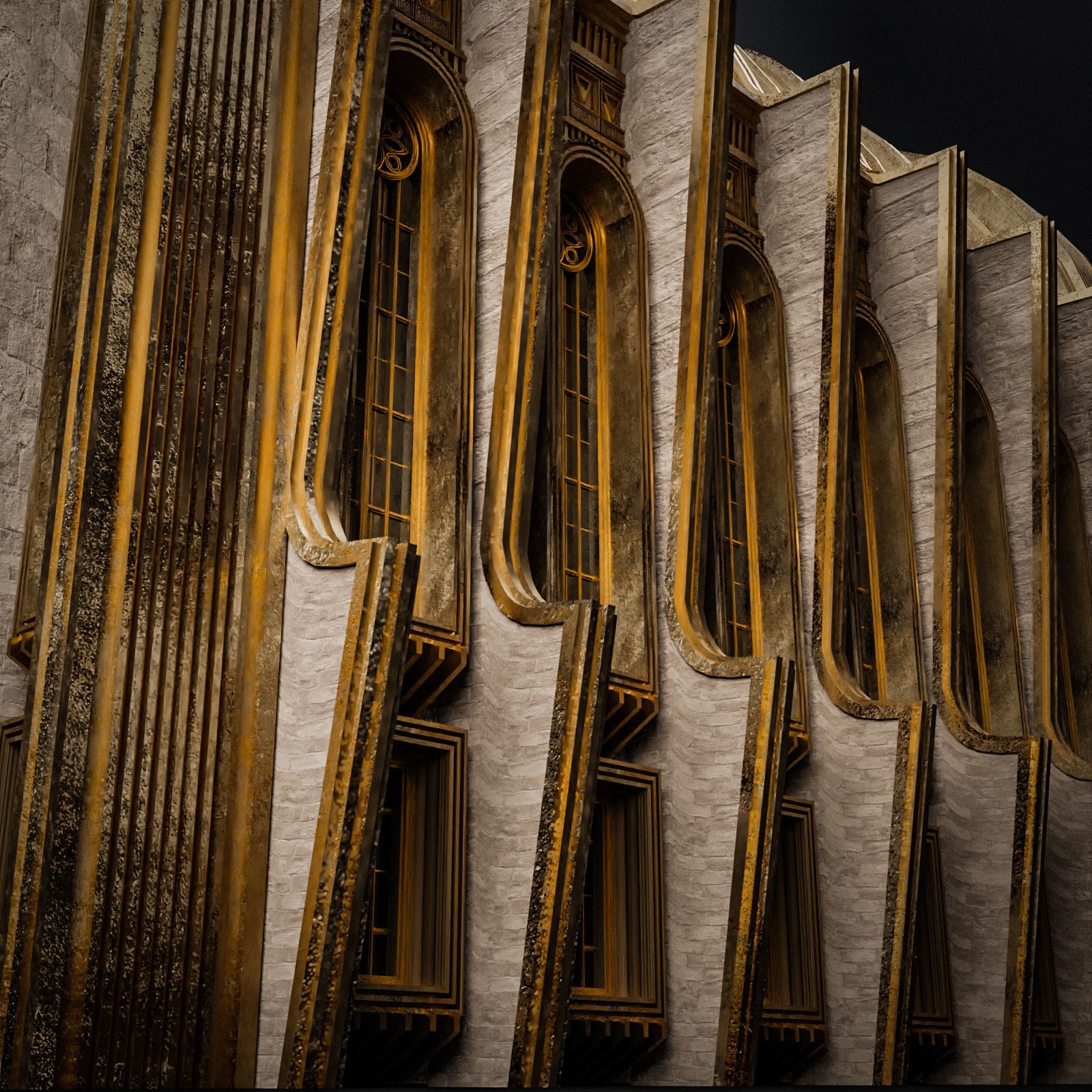 Grand Capital Building Set - Low-Poly Game-Ready 3D Model - View 48